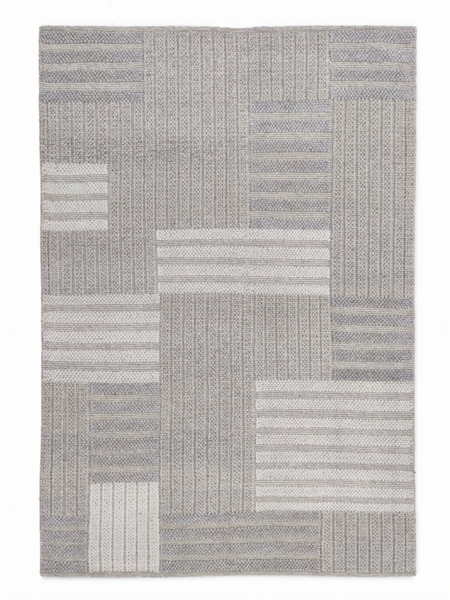 Hand-Woven Multi-Stripe Rug